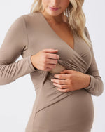 Load image into Gallery viewer, Ripe Maternity Luxe Knit Embrace Nursing Top - Mocha
