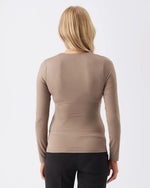 Load image into Gallery viewer, Ripe Maternity Luxe Knit Embrace Nursing Top - Mocha
