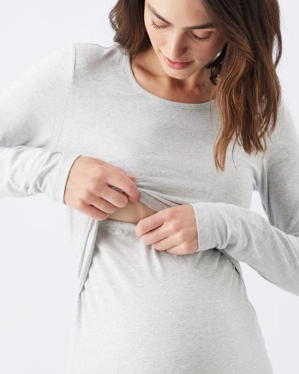 Ripe - Organic Cotton Nursing Top Silver