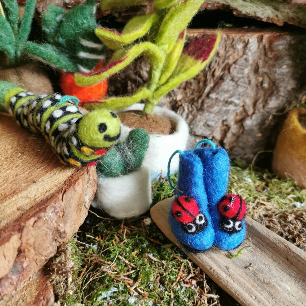 Felt Carl the Caterpillar Ornament