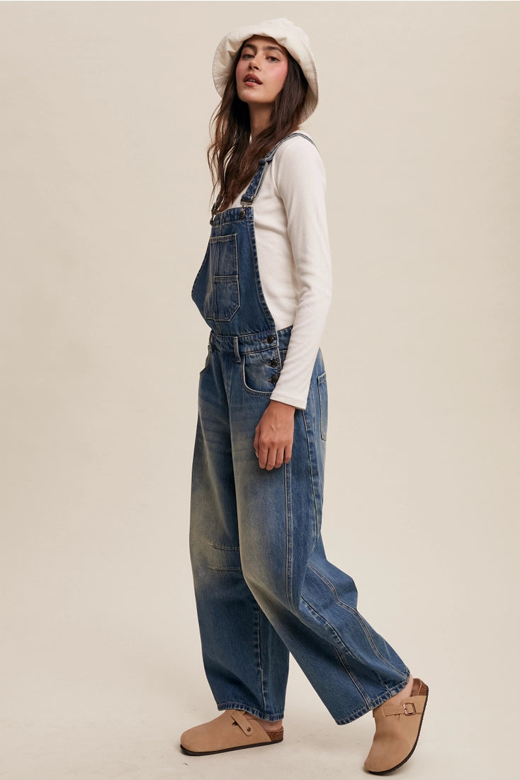 Barrel Jean Denim Overall