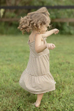 Load image into Gallery viewer, Bambi &amp; Birdie - Kids Twirl Dress - CARAMEL STRIPE
