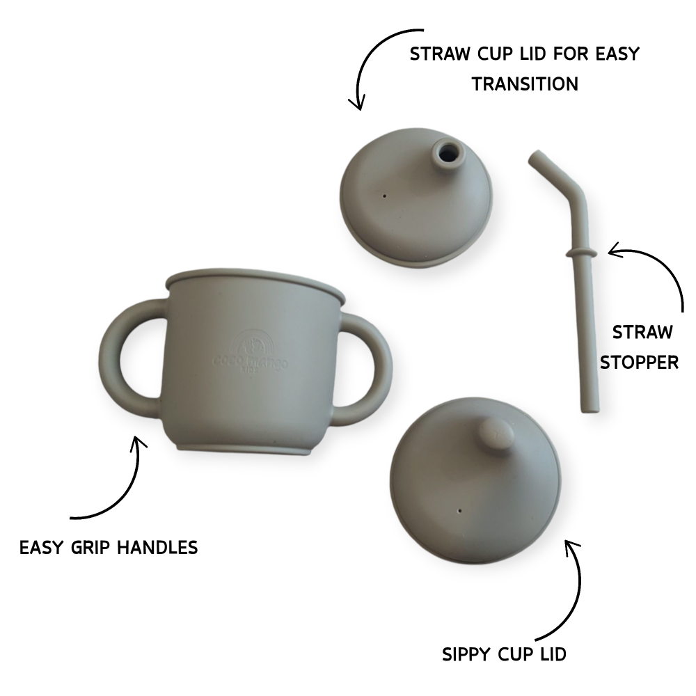 Sippy cup with straw + lid