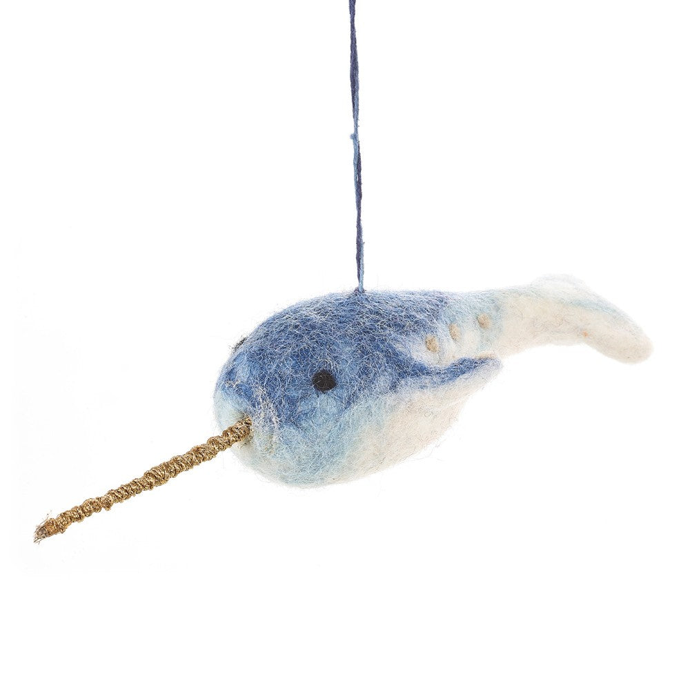 Felt Narwhal Ornament