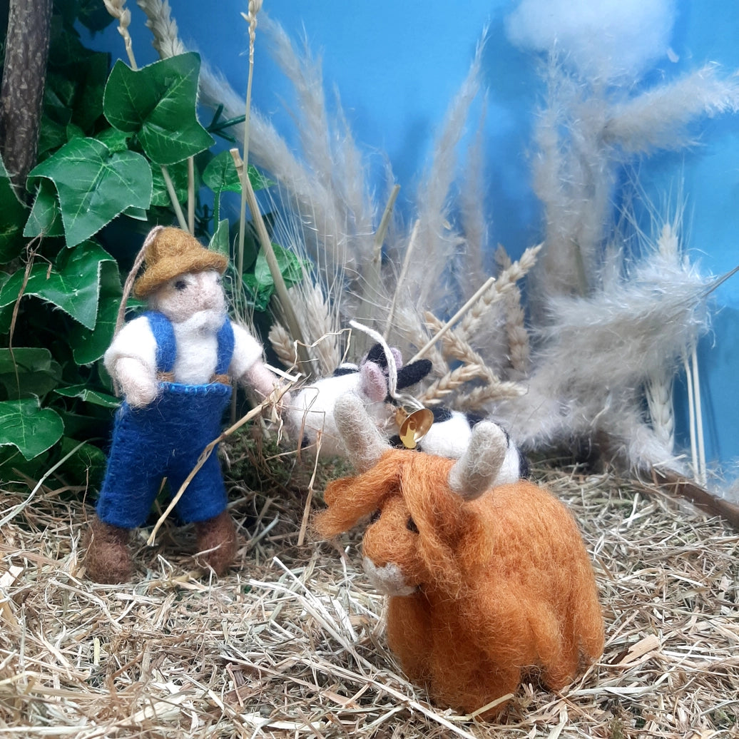 Felt Highland Cow Ornament