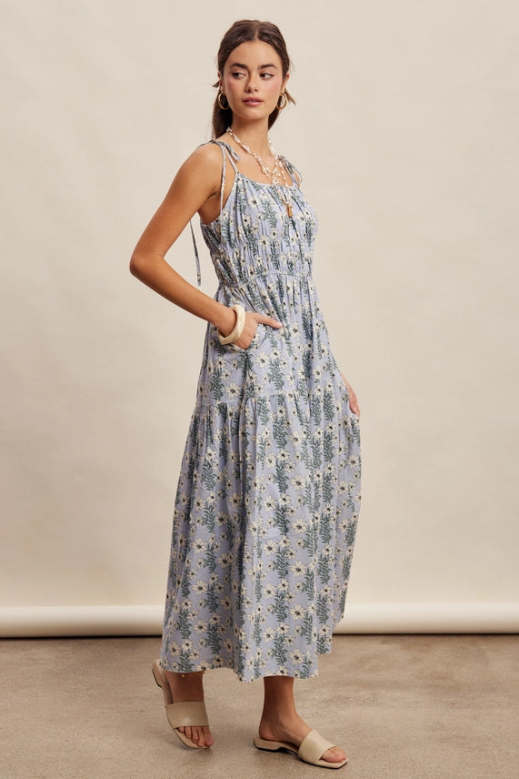 Bluebell Bloom Smocked Maxi Dress