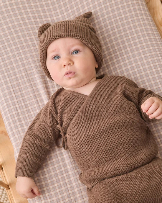 Quincy Mae - Baby Bear Beanie – Cocoa