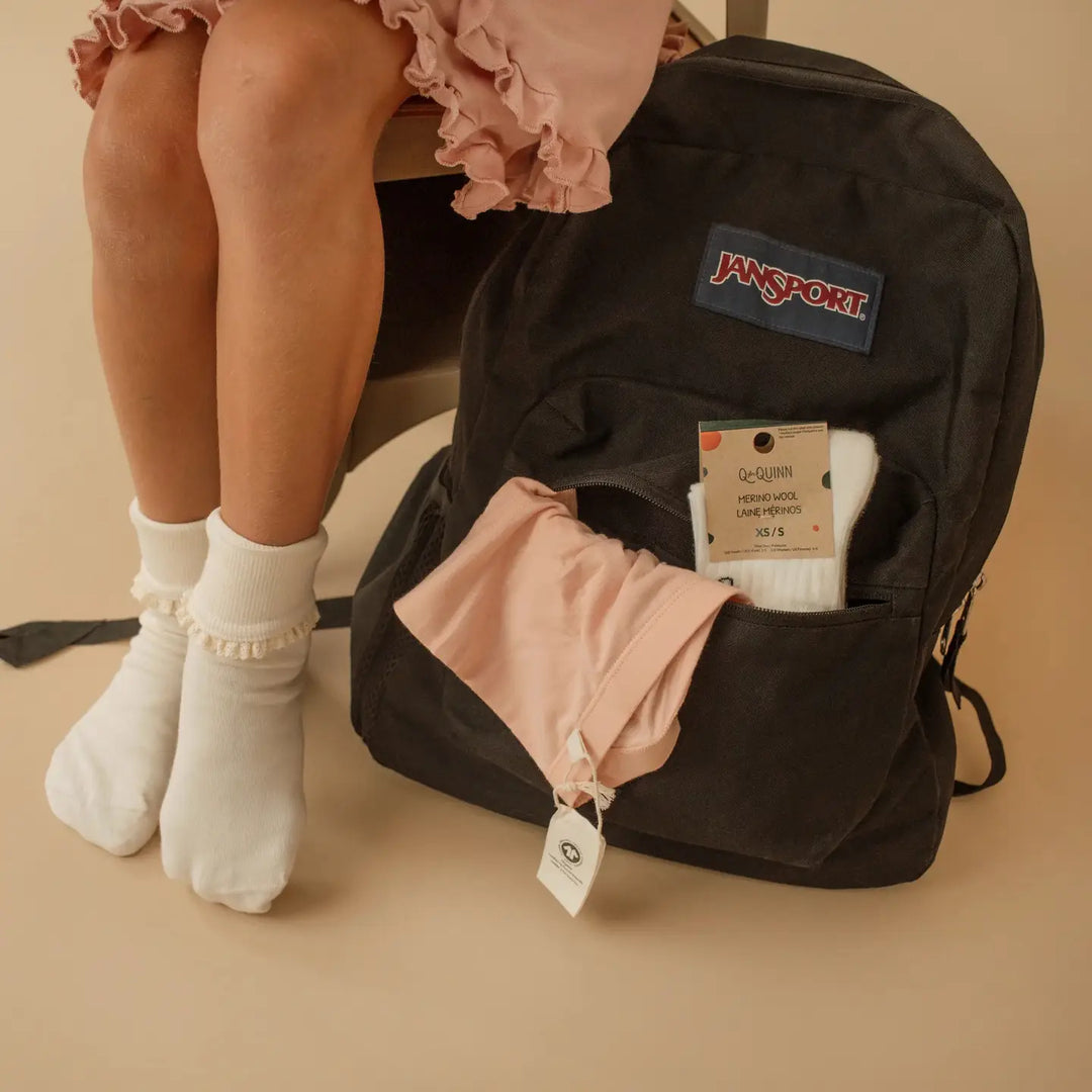 Organic Cotton Lace Kids Socks – Dye-Free, Sensitive Skin Friendly