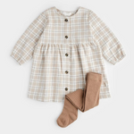 Load image into Gallery viewer, Petit Lem - Dune Plaid Poplin Dress Set

