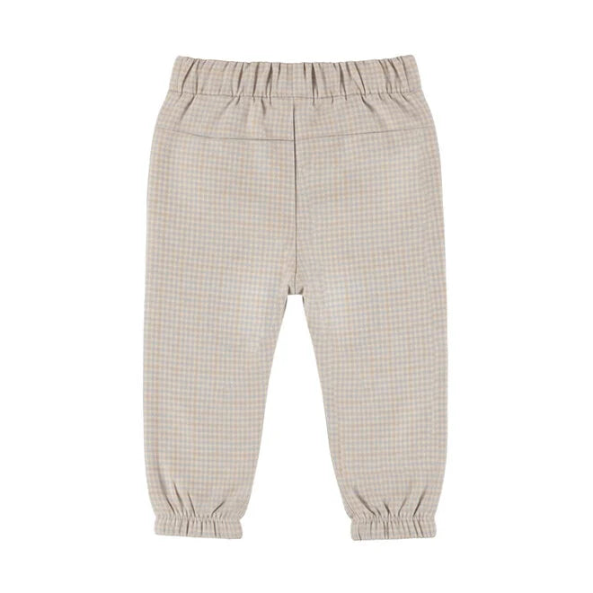 Dirkje Checked Loose-Fit Trousers – Harbour Mist