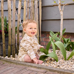 Load image into Gallery viewer, Dirkje boys' sweater loose fit off-white sand checked
