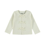 Load image into Gallery viewer, Dirkje Bow Ribbed Long Sleeve Top – Antique White
