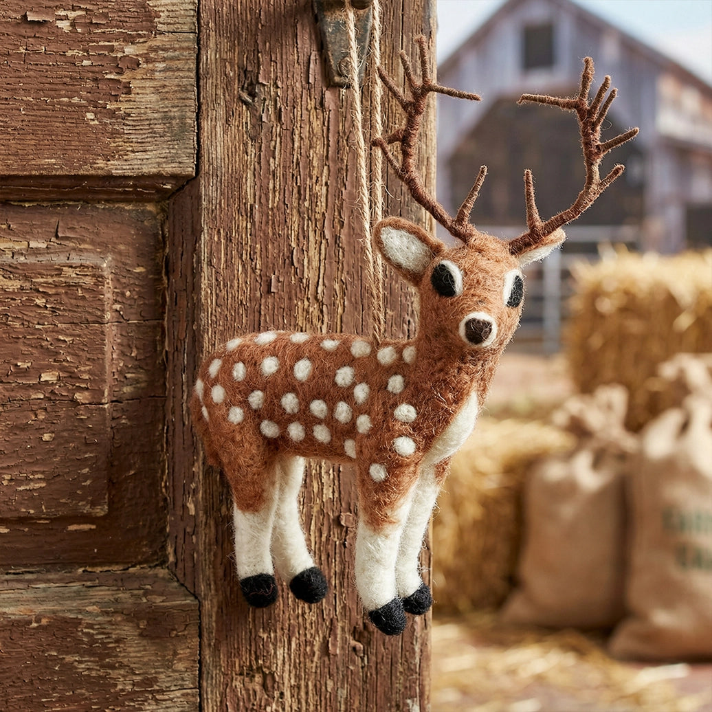 Felt Stag Hanging Ornament