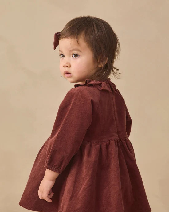Quincy Mae - Simone Dress – Black Cherry Corduroy