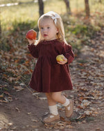 Load image into Gallery viewer, Quincy Mae - Simone Dress – Black Cherry Corduroy
