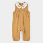 Load image into Gallery viewer, Petit Lem - Sepia Dotted Double Gauze Jumpsuit
