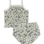 Load image into Gallery viewer, Mebie Baby - Ruched Floral Bloomer Set
