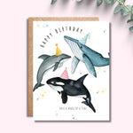 Load image into Gallery viewer, Whale Birthday Greeting Card

