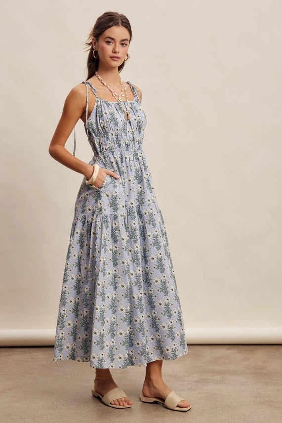 Bluebell Bloom Smocked Maxi Dress