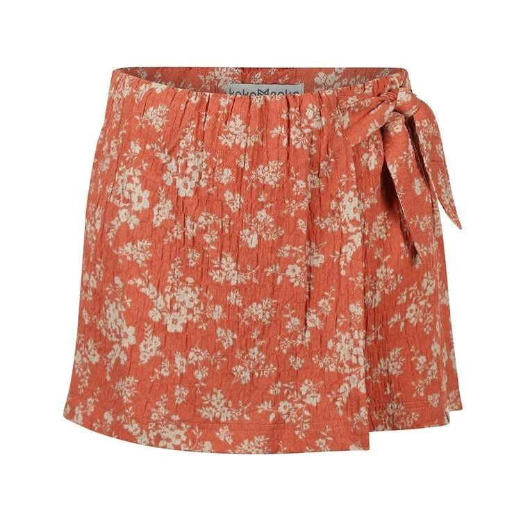 Koko Noko - skort soft orange floral ruffles