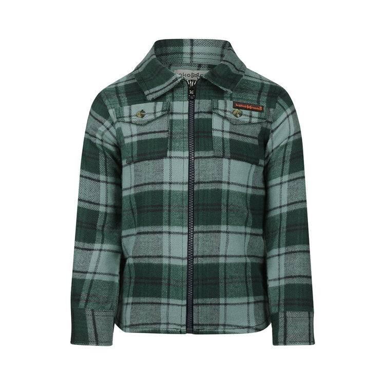 Koko Noko Checked Zip Shacket – Green Gables