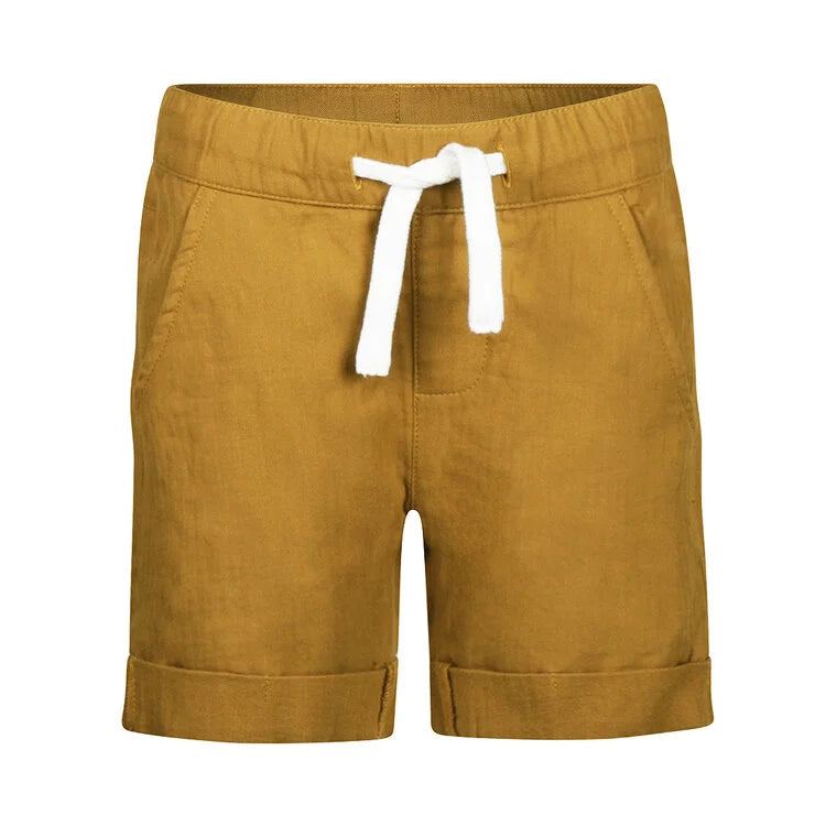 Caramel Brown Cotton Shorts