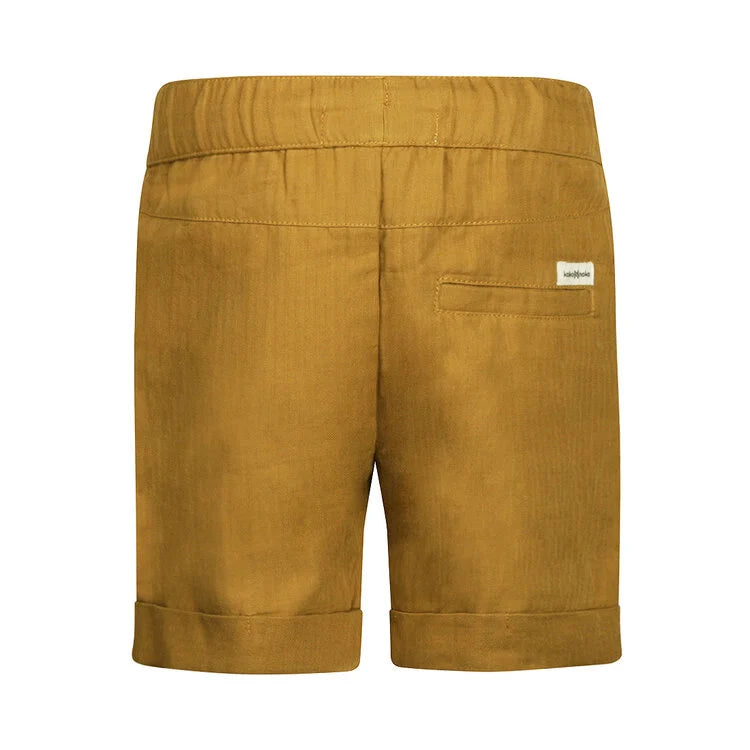 Caramel Brown Cotton Shorts