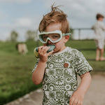 Load image into Gallery viewer, Olive Green Waves T-Shirt
