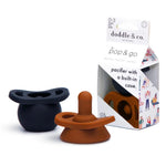 Load image into Gallery viewer, Pop &amp; Go Pacifiers - Coal/Spice (0-3M)
